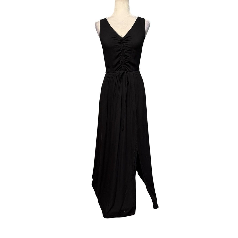 Young Fabulous & Broke Maxi Dress Women S Basque Ruched Slit YFB Minimalist LBD